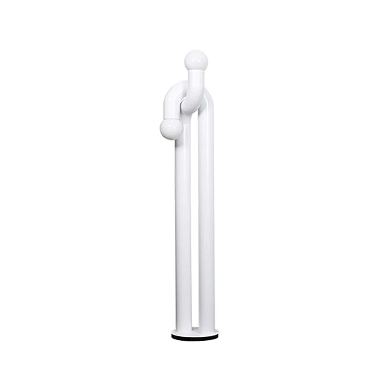 Floor Lamp Double Glass Globes Iron Arch Dimmer Compatible