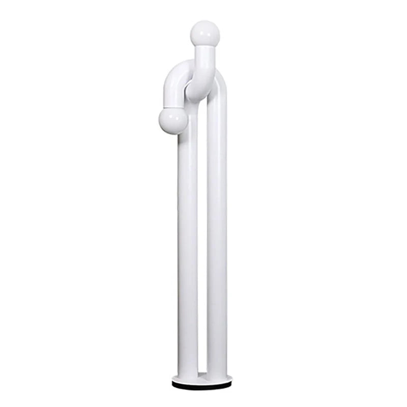 Floor Lamp Double Glass Globes Iron Arch Dimmer Compatible