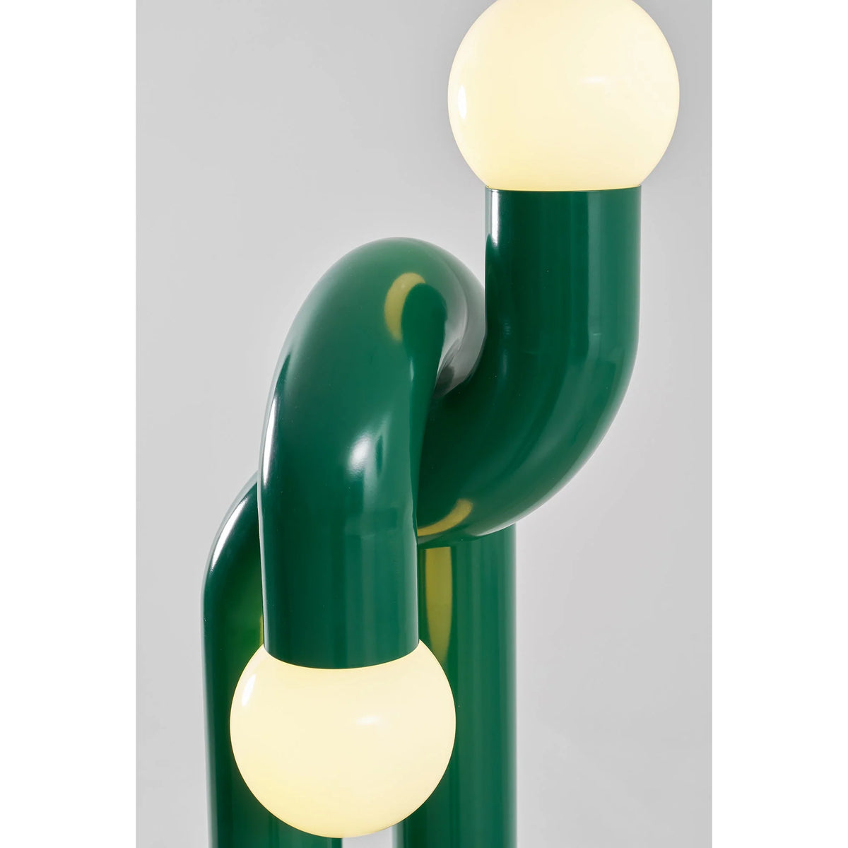 Floor Lamp Double Glass Globes Iron Arch Dimmer Compatible
