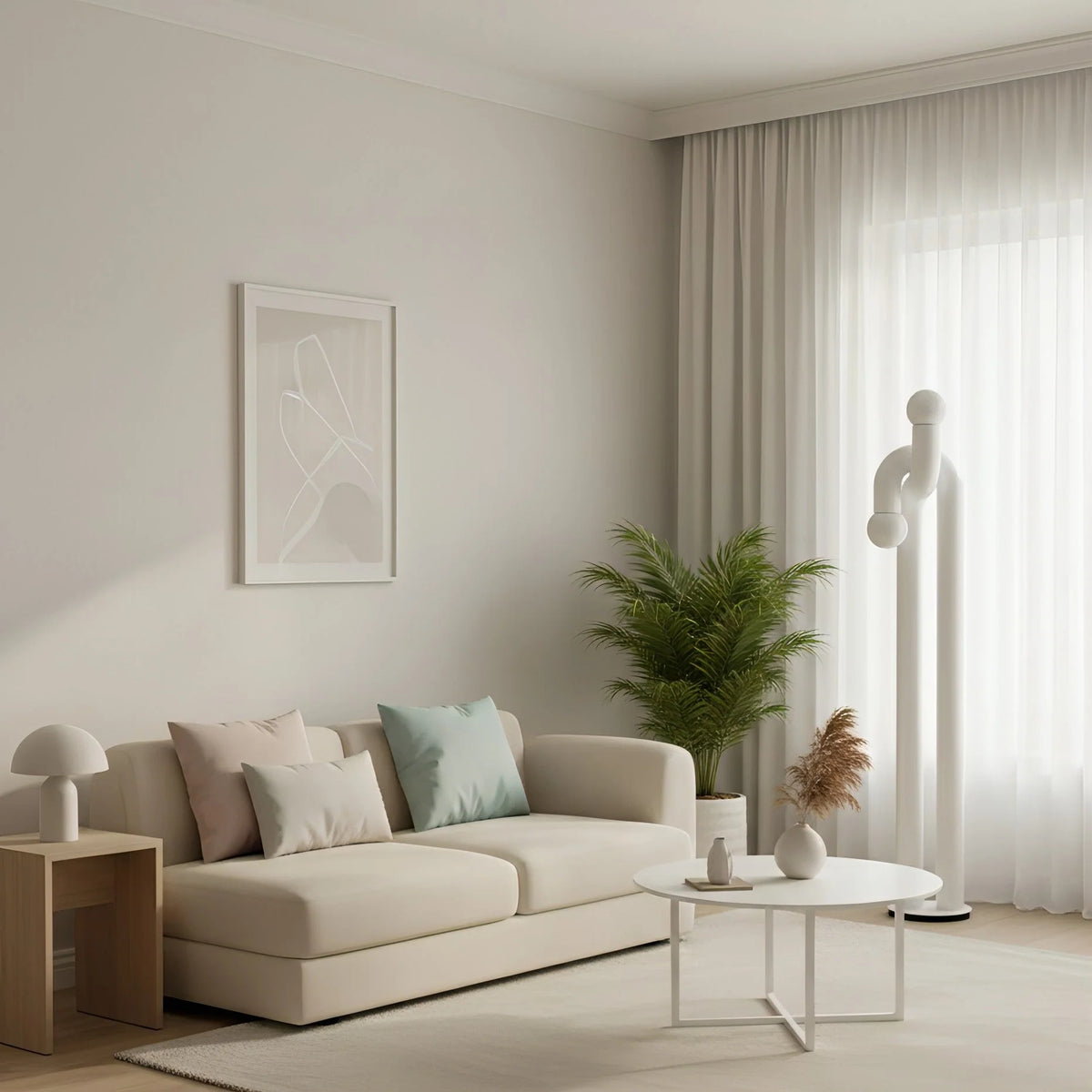 Floor Lamp Double Glass Globes Iron Arch Dimmer Compatible