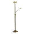 Floor Lamp Dual Light Adjustable Reading Arm Antique Brass