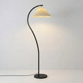 Floor Lamp Hand-Pleated Shade Dimmable Iron Base