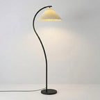 Floor Lamp Hand-Pleated Shade Dimmable Iron Base