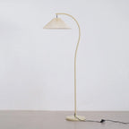 Floor Lamp Hand-Pleated Shade Dimmable Iron Base