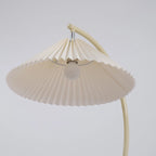 Floor Lamp Hand-Pleated Shade Dimmable Iron Base