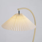 Floor Lamp Hand-Pleated Shade Dimmable Iron Base