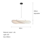 Floor Lamp Handmade Wavy Fabric & Metal Remote Dimming