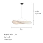 Floor Lamp Handmade Wavy Fabric & Metal Remote Dimming