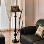 Floor Lamp Patterned Shade LED Compatible Stable Base