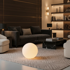 Floor Lamp Resin Globe Marble Base Soft Light Diffusion
