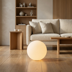 Floor Lamp Resin Globe Shade Soft Diffused Light