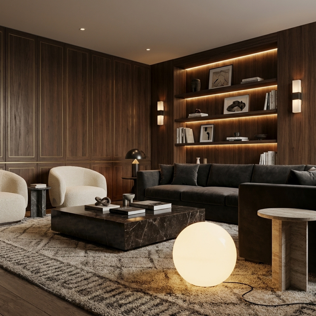 Floor Lamp Resin Globe Shade Soft Diffused Light