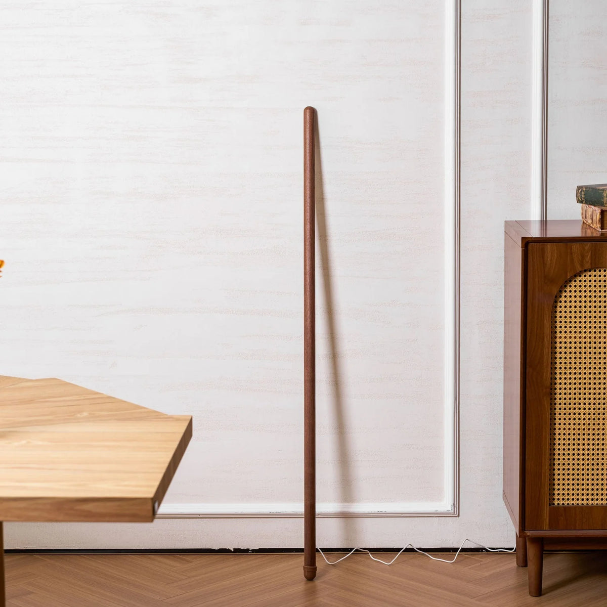Floor Lamp Scandinavian Wood & Acrylic Dimmable LED
