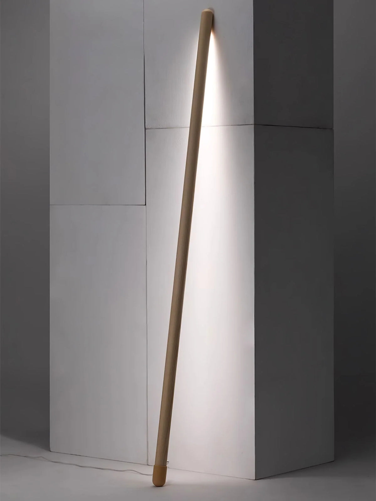 Floor Lamp Scandinavian Wood & Acrylic Dimmable LED