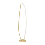 Floor Lamp Sculptural Brushed Brass Integrated Warm White LED