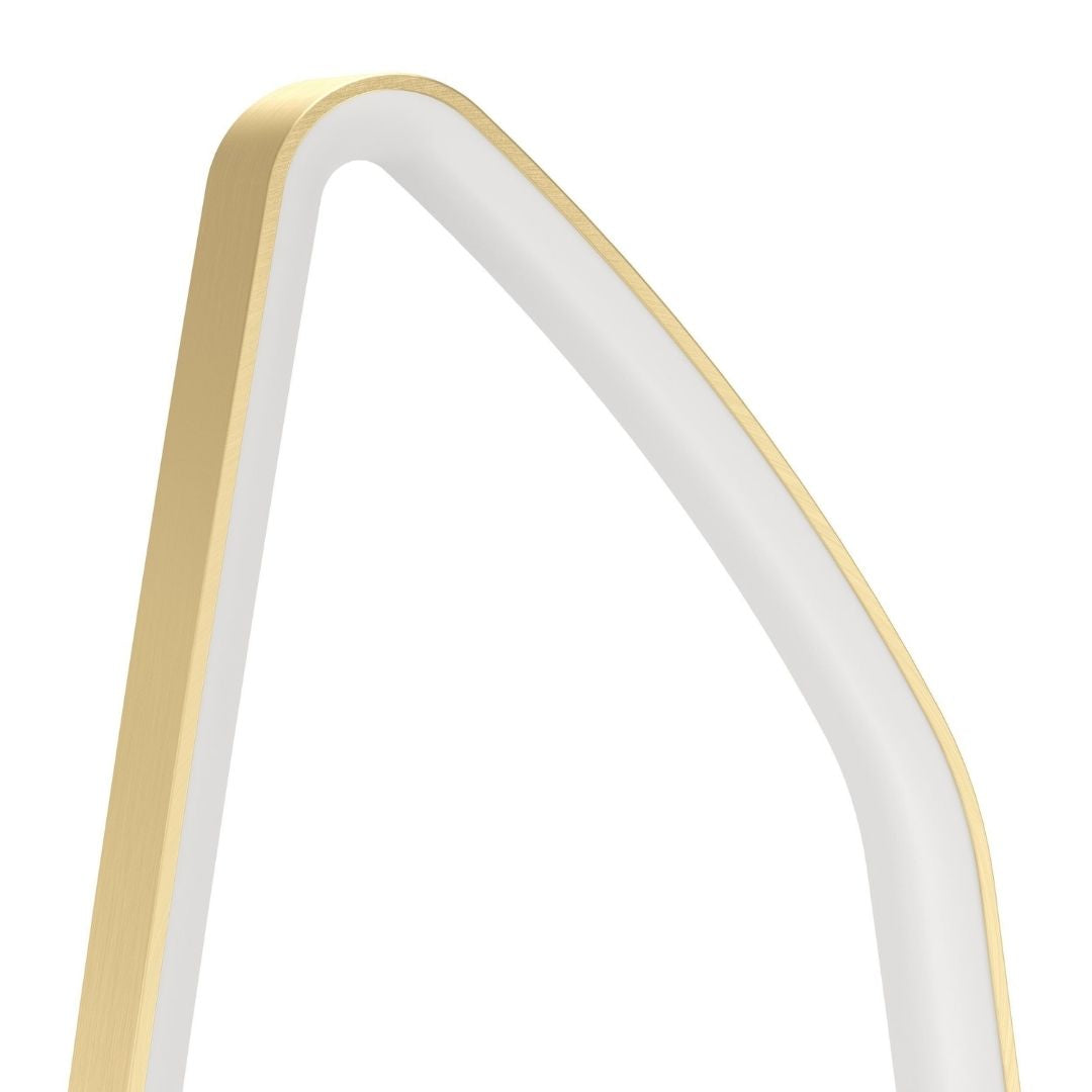 Floor Lamp Sculptural Brushed Brass Integrated Warm White LED