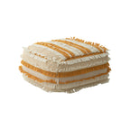 Floor Pouf Boho Fringed Cotton Cover Removable & Washable