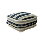 Floor Pouf Boho Fringed Cotton Cover Removable & Washable