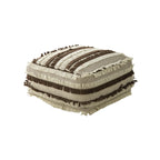 Floor Pouf Boho Fringed Cotton Cover Removable & Washable