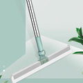 Floor Squeegee Silicone Bristles Telescopic Handle Streak-Free