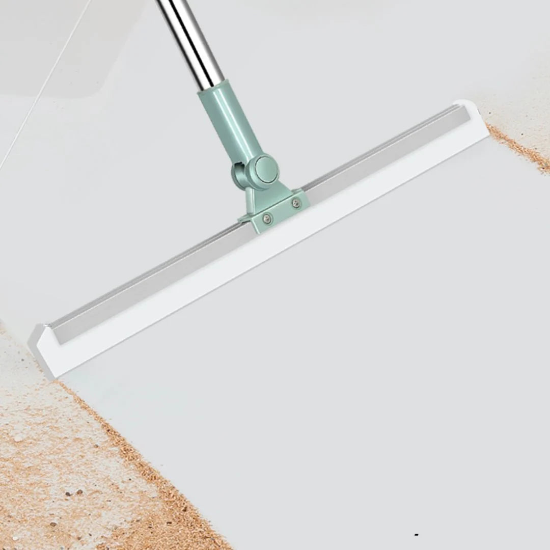 Floor Squeegee Silicone Bristles Telescopic Handle Streak-Free