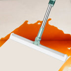 Floor Squeegee Silicone Bristles Telescopic Handle Streak-Free