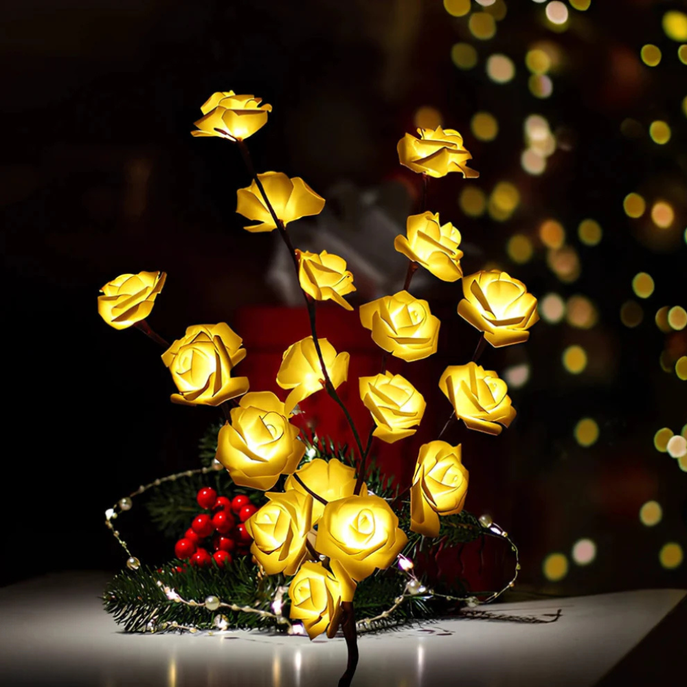Floral Branch Lamp Malleable LED Battery Powered