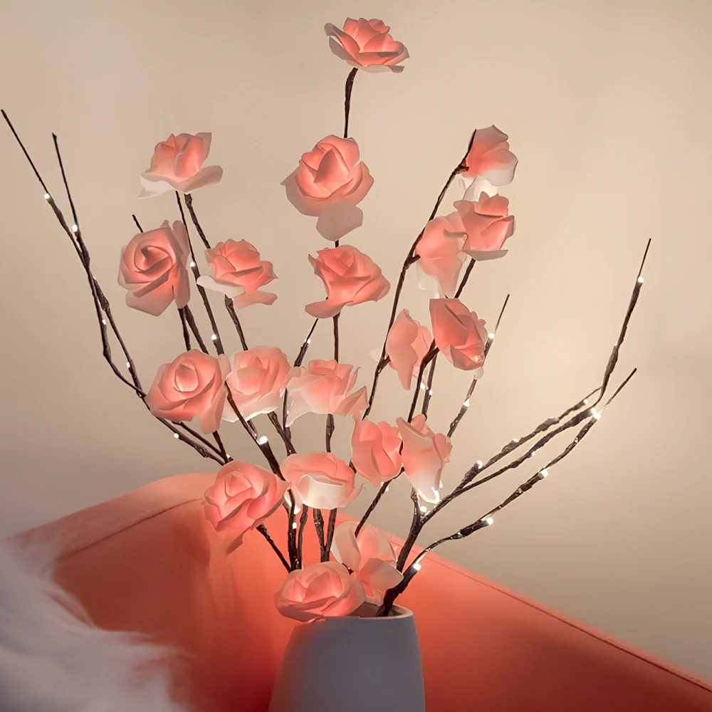 Floral Branch Lamp Malleable LED Battery Powered