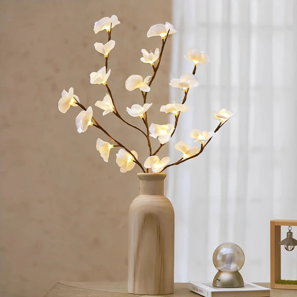 Floral Branch Lamp Malleable LED Battery Powered