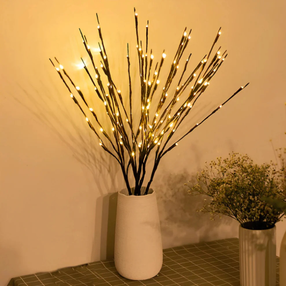 Floral Branch Lamp Malleable LED Battery Powered