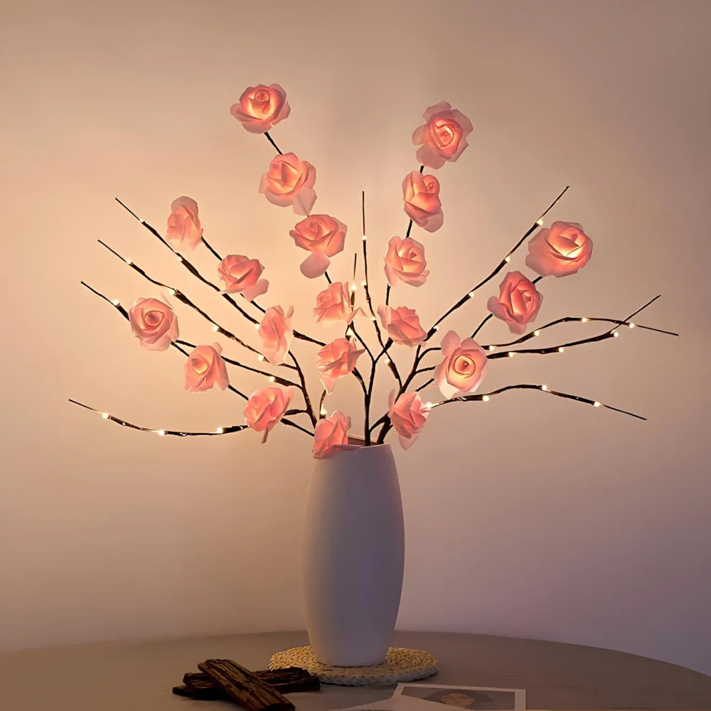 Floral Branch Lamp Malleable LED Battery Powered
