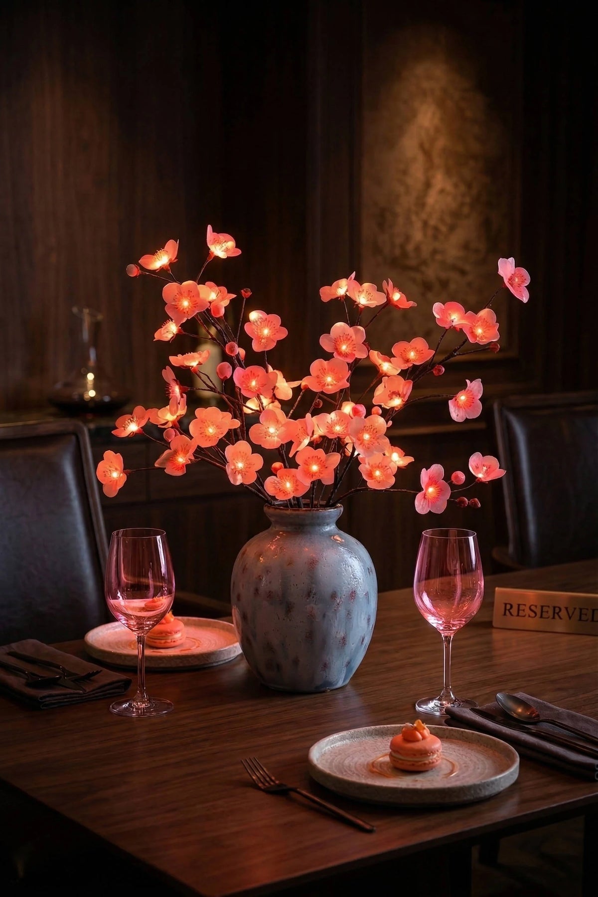 Floral Branch Lights Battery-Powered Flexible Stems Set of 3