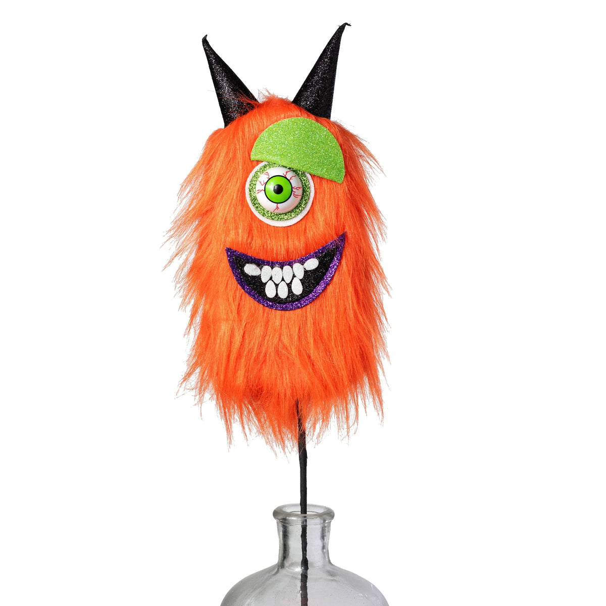 Floral Spray Halloween Furry Eyeball Foam Core Bendable Stem