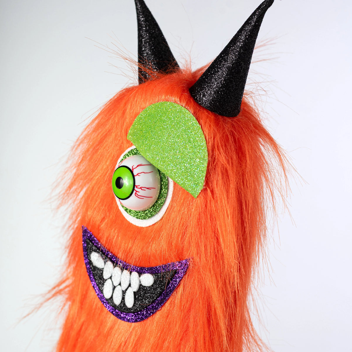 Floral Spray Halloween Furry Eyeball Foam Core Bendable Stem