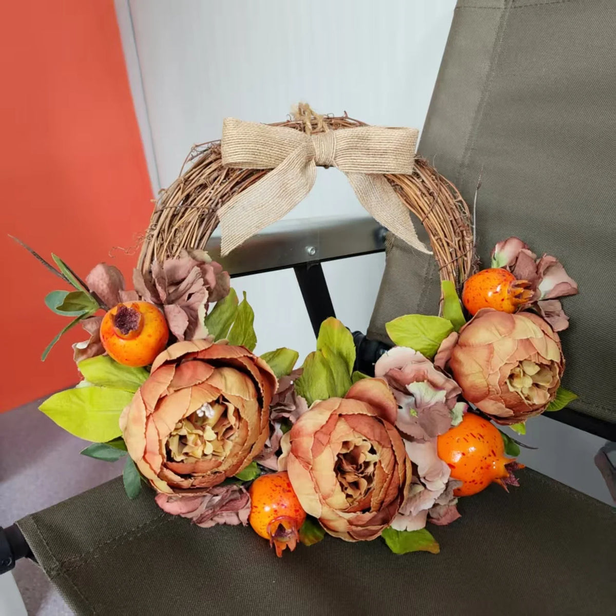 Floral Wreath Lifelike Rustic Maintenance Free
