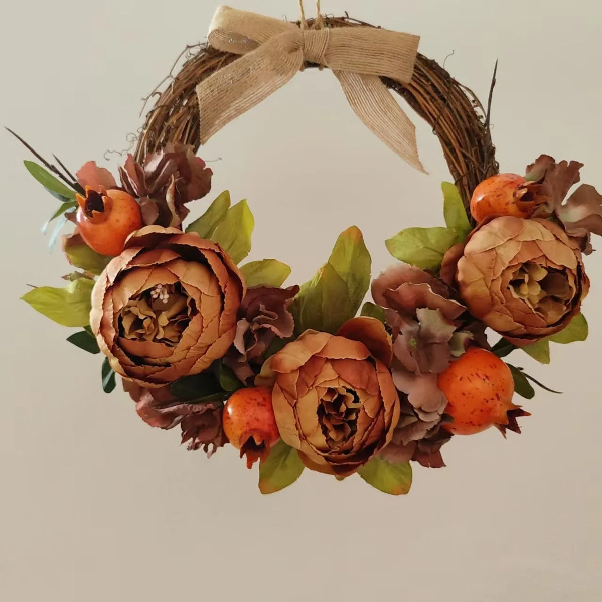 Floral Wreath Rustic Lifelike Artificial