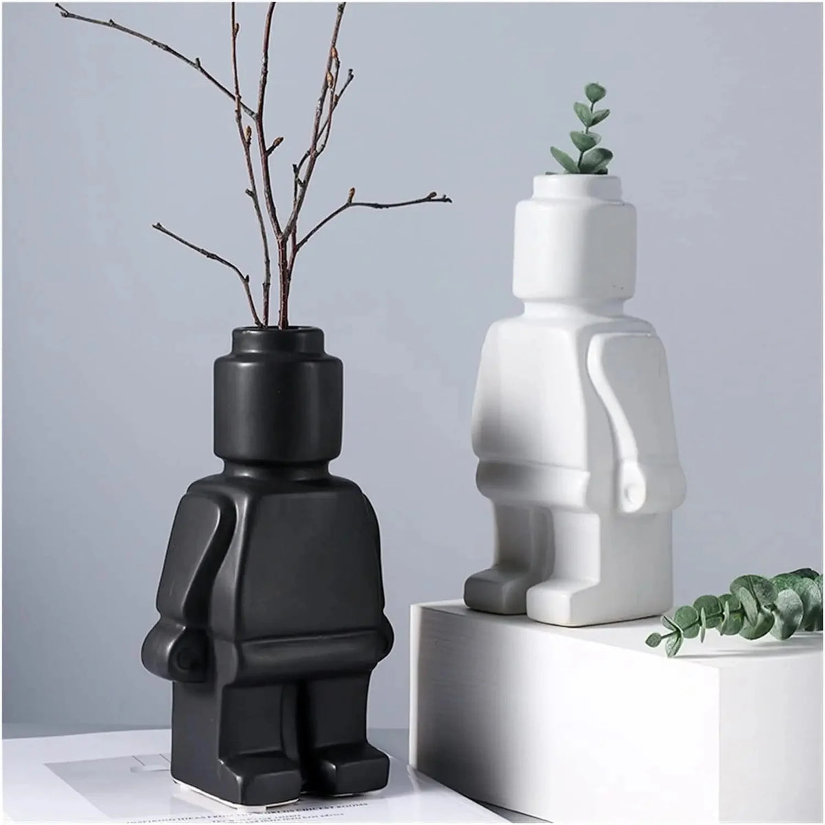 Flower Pot Modular Block Design Easy-Care Resin