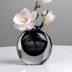 Flower Vase Crystal Glass Opalescent Finish Centerpiece