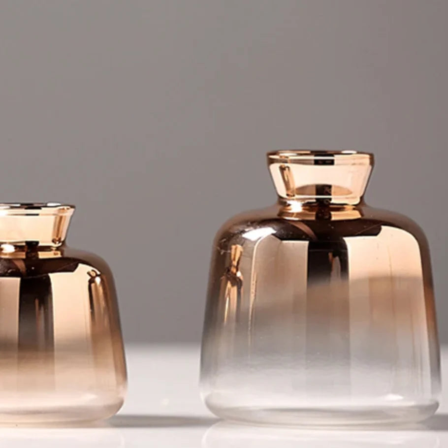 Flower Vase Subtle Gradient Weighted Base & Wide Opening