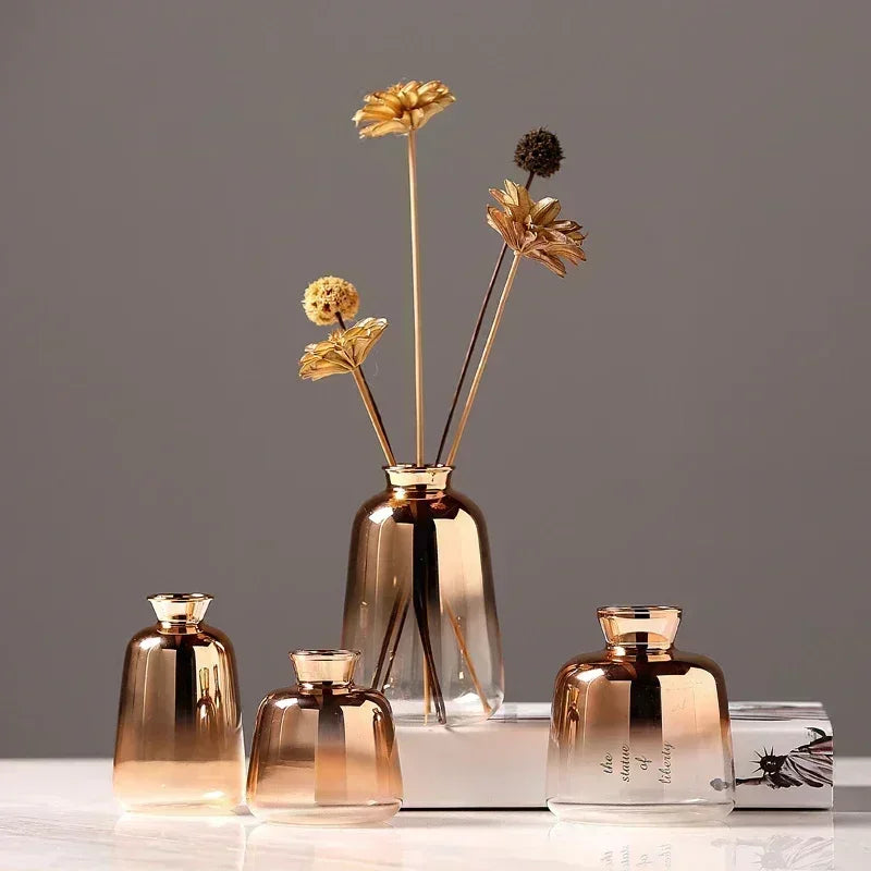 Flower Vase Subtle Gradient Weighted Base & Wide Opening