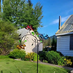 Flower Wind Spinner Wind-Powered Fade-Resistant Stake Included