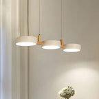 Flush Ceiling Light Iron & Wood 77cm Integrated LED