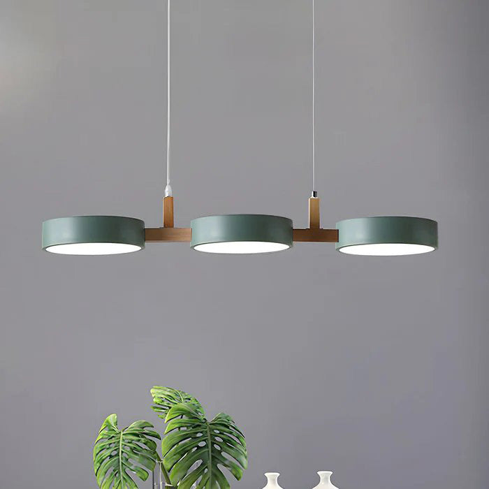 Flush Ceiling Light Iron & Wood 77cm Integrated LED