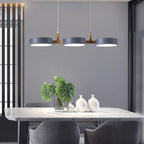 Flush Ceiling Light Iron & Wood 77cm Integrated LED