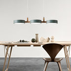 Flush Ceiling Light Iron & Wood 77cm Integrated LED