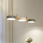 Flush Ceiling Light Iron & Wood 77cm Integrated LED