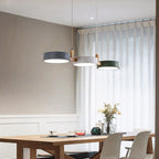 Flush Ceiling Light Iron & Wood 77cm Integrated LED