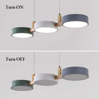 Flush Ceiling Light Iron & Wood 77cm Integrated LED