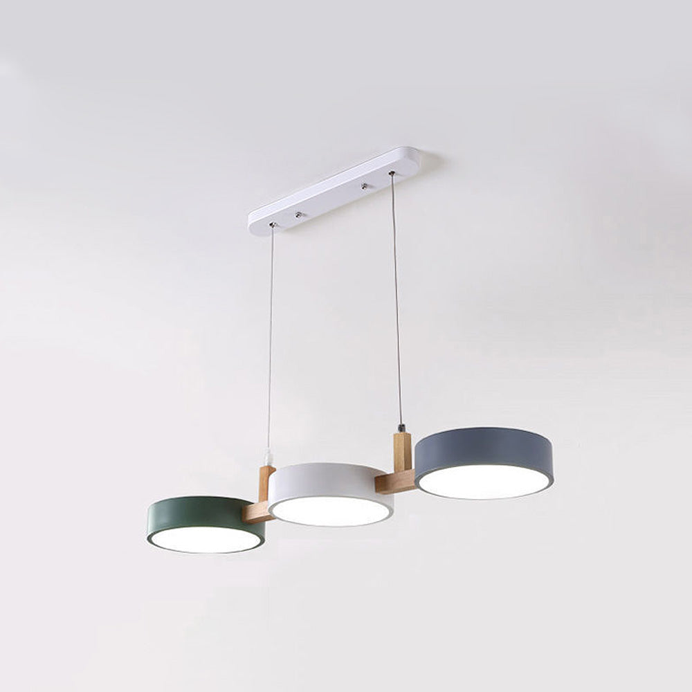 Flush Ceiling Light Iron & Wood 77cm Integrated LED