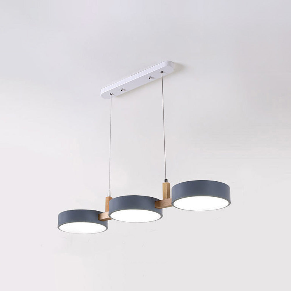 Flush Ceiling Light Iron & Wood 77cm Integrated LED